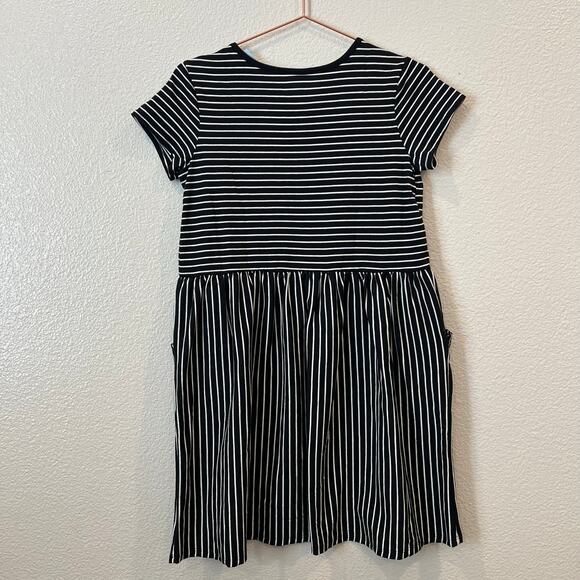 Cat & Jack Ghouls Rule black white stripe Halloween Dress Short Sleeve Plus - Picture 3 of 6